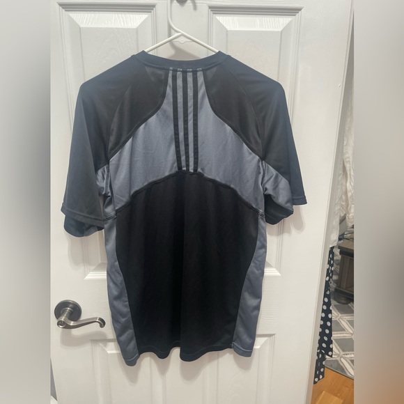 Adidas short sleeve shirt blue gray - Picture 5 of 13